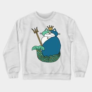 Kevin the Cat Mermaid King Crewneck Sweatshirt